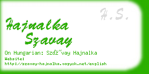 hajnalka szavay business card